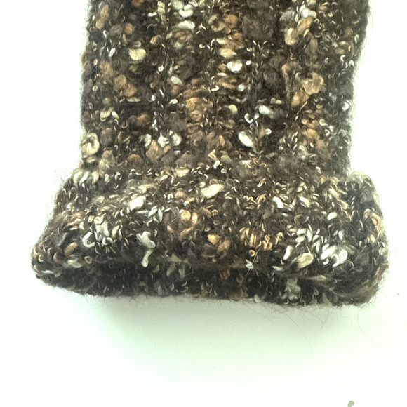 Susan Bristol Knit Women's Alpaca Blend Cottagecore Cardigan Brown Bouclé Med - Picture 8 of 11